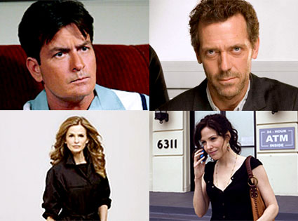 Charlie Sheen, Hugh Laurie, Kyra Sedgwick, Mary- Louise Parker Charlie Sheen, Hugh Laurie, Kyra Sedgwick, Mary- Louise Parker
